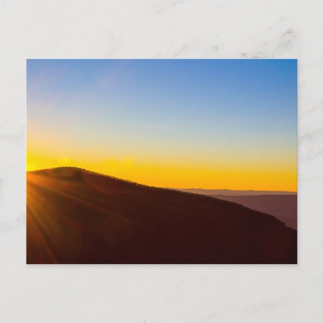 Sunset at Shenandoah National Park, Virginia Postcard (Front)