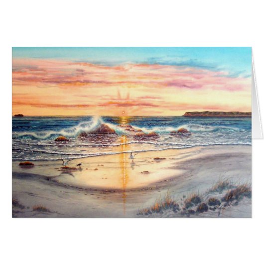 SUNSET AT SILVERSTRAND, CORONADO, CALIFORNIA CARDS (Front Horizontal)