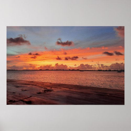 Sunset at Simpson Bay Poster