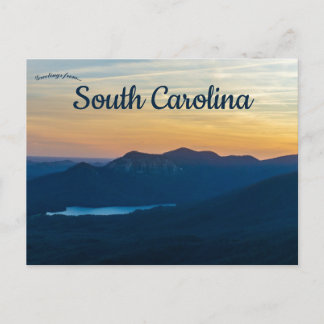 Sunset at Table Rock South Carolina Postcard