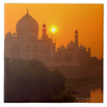 Sunset at Taj Mahal Tile<br><div class="desc">Sunset at Taj Mahal | Adrian Pope | AssetID: 142750553</div>