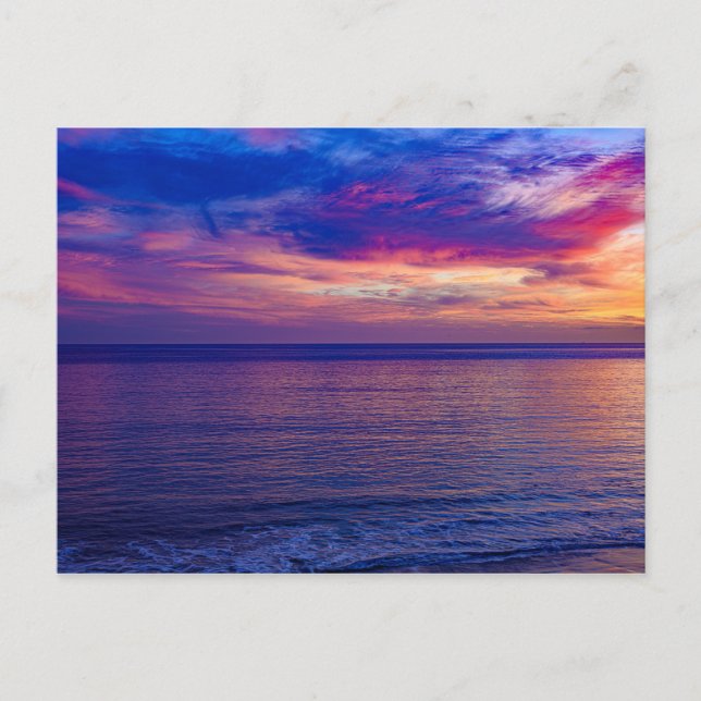 sunset at the beach 2 postcard (Front)