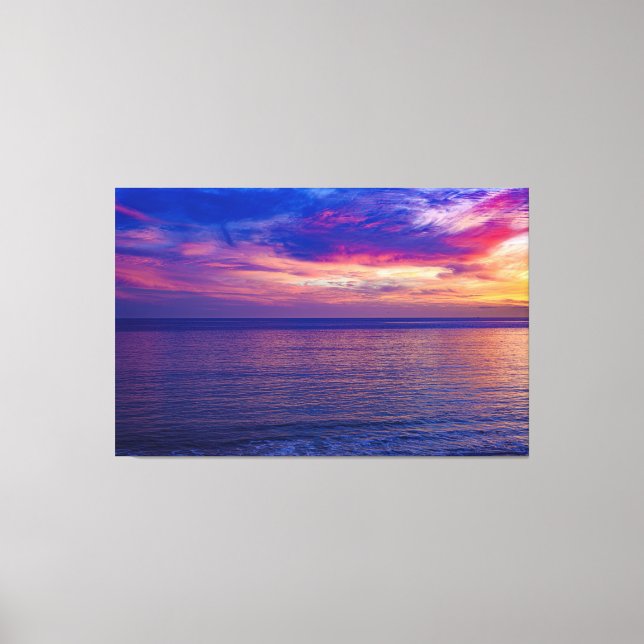 sunset at the beach 2 wrapped canvas print (Front)