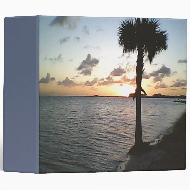 Sunset At The Beach 3 Ring Binder (Front/Spine)