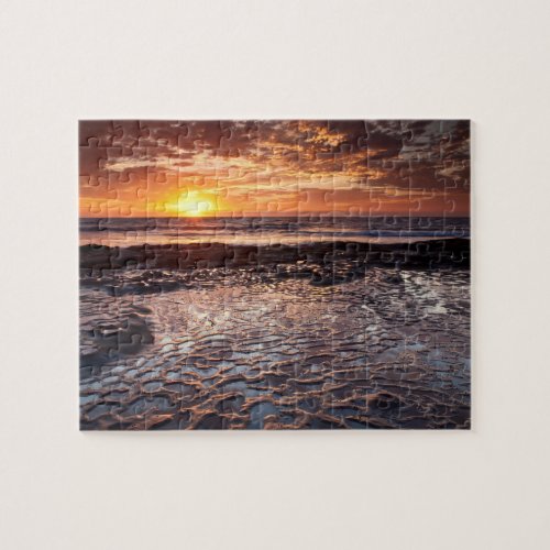 Sunset at the beach California Jigsaw Puzzle