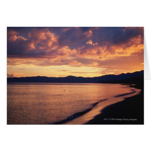 Sunset at the beach cards (Front Horizontal)