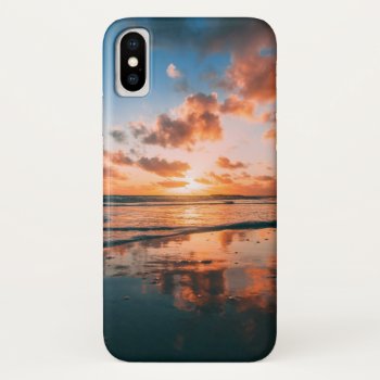 Sunset At The Beach Iphone X Case by EnhancedImages at Zazzle