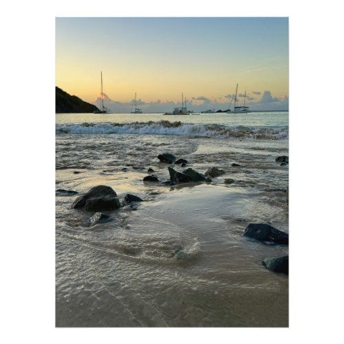 Sunset at the Beach in Anse Marcel St Martin Photo Print