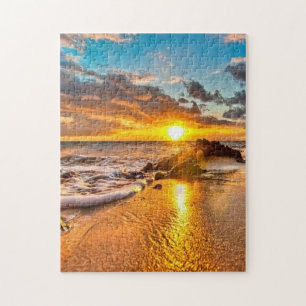 Sunset at the beach jigsaw puzzle