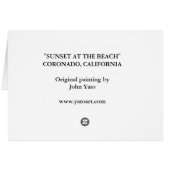 SUNSET AT THE BEACH JPEC CARDS (Back Horizontal)