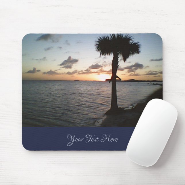 Sunset At The Beach Mouse Pad (With Mouse)