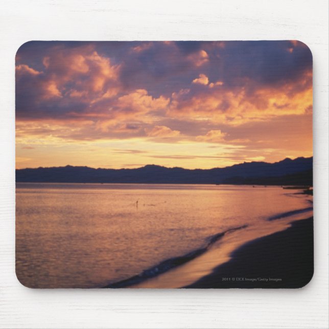 Sunset at the beach mouse pad (Front)