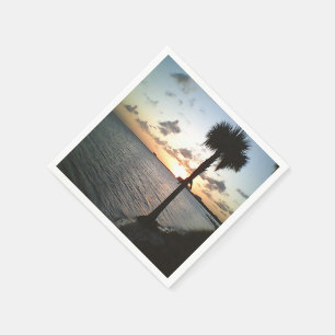 Sunset At The Beach Napkins