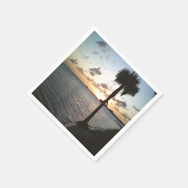 Sunset At The Beach Napkins (Corner)
