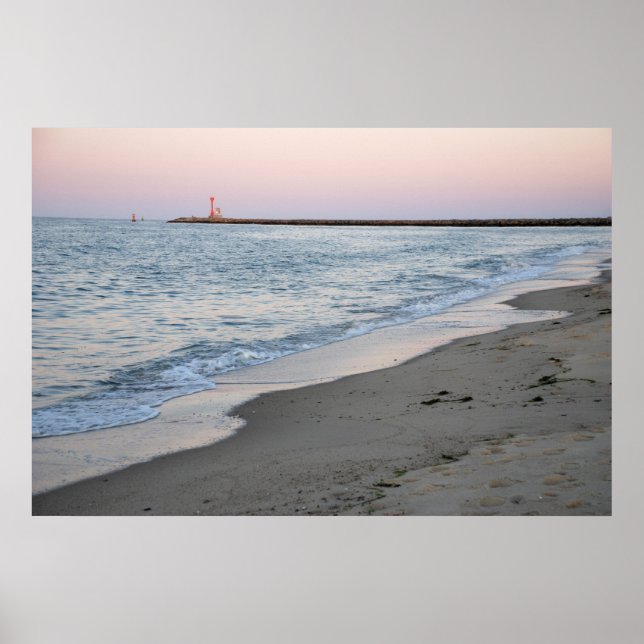 Sunset at the Beach Poster (Front)