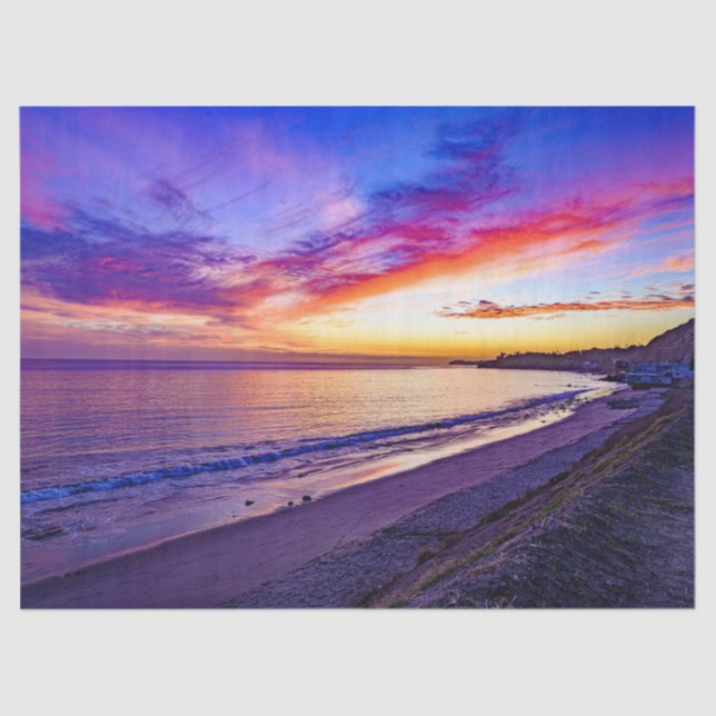 sunset at the beach tissue paper (Front)