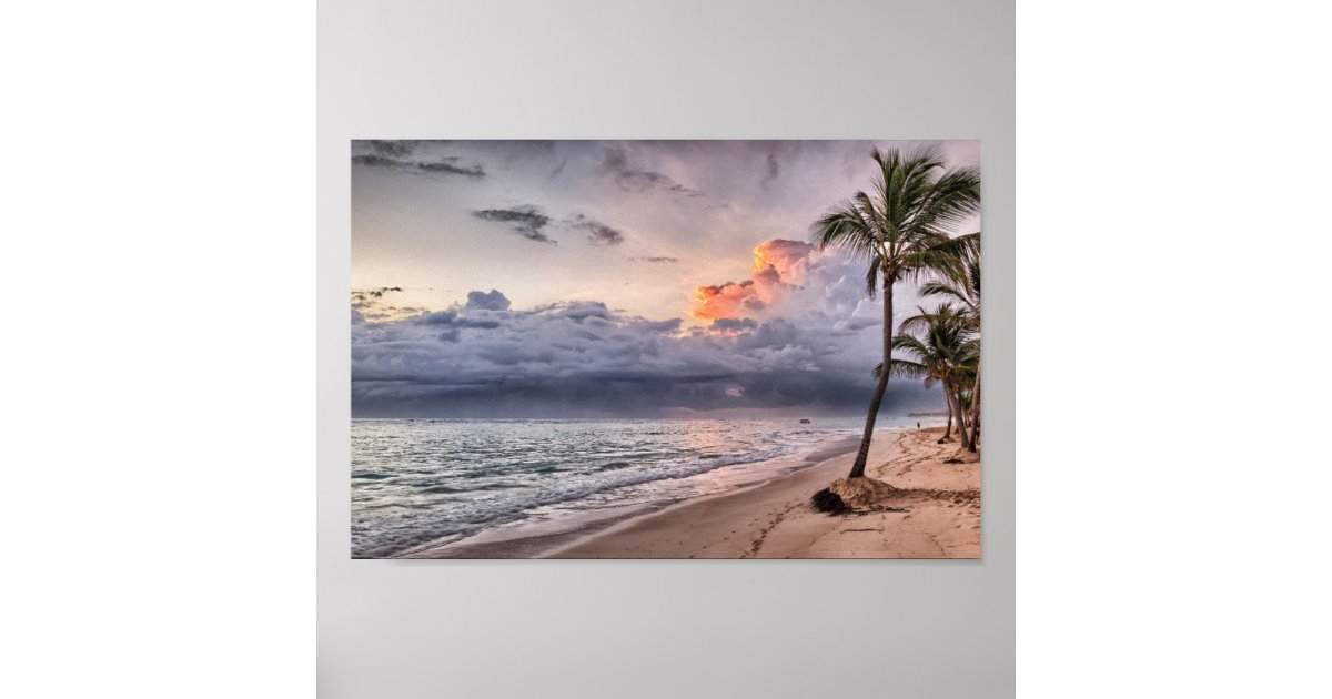 Sunset at the Beach Wall Poster Zazzle