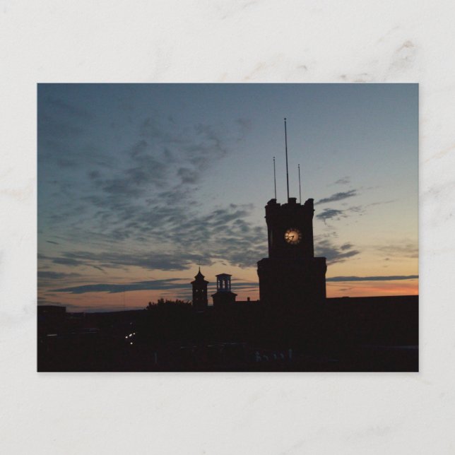 Sunset at The Clocktower Postcard (Front)