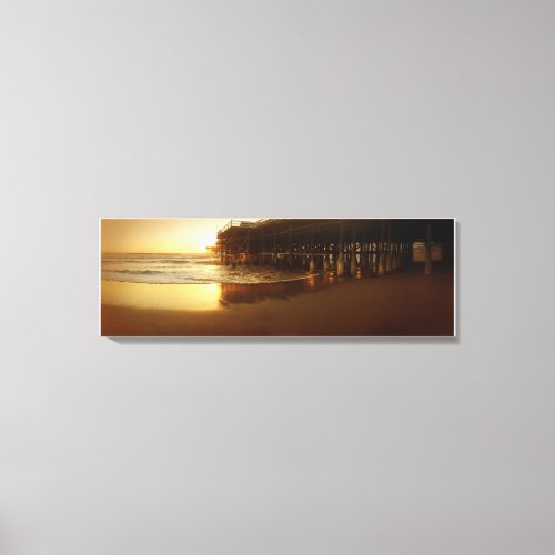  Sunset at the Crystal Pier Canvas Print