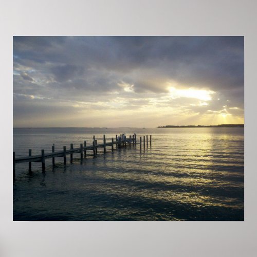 Sunset at the Dock in Southern Maryland poster