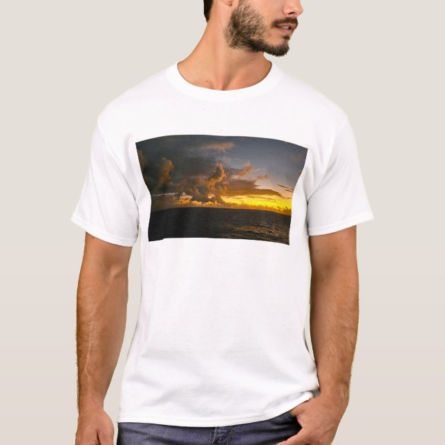 Sunset at the Equator, Pacific Ocean T-Shirt (Front)