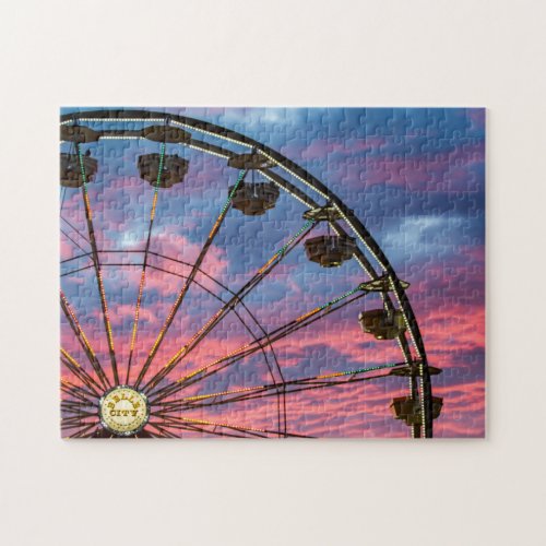 Sunset at the Iowa State Fair in Des Moines Jigsaw Puzzle