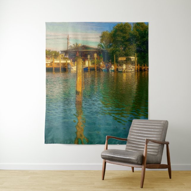 Sunset at the old Watering Hole Tapestry (In Situ)