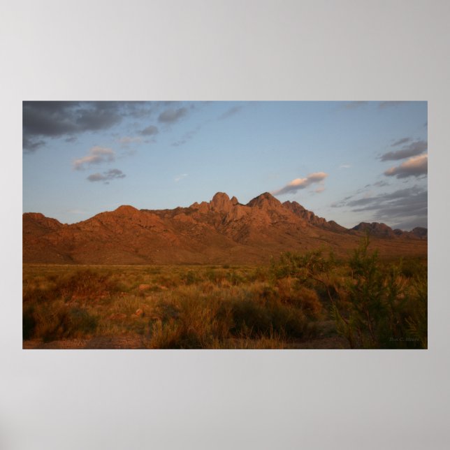 Sunset at the Organ Mountains Poster (Front)