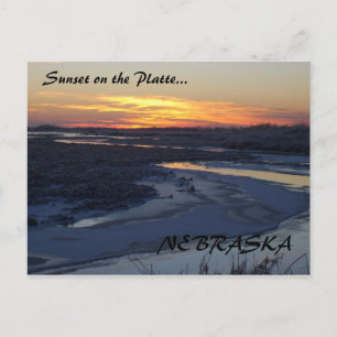 Sunset at the Platte Postcard