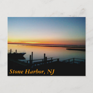 sunset at the shore, Stone Harbor, NJ Postcard
