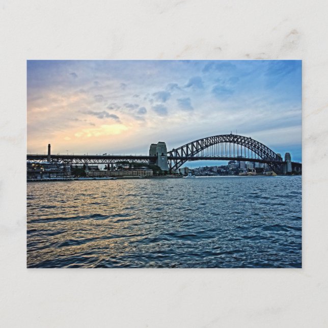 Sunset at the Sydney Harbor Bridge - Australia Postcard (Front)