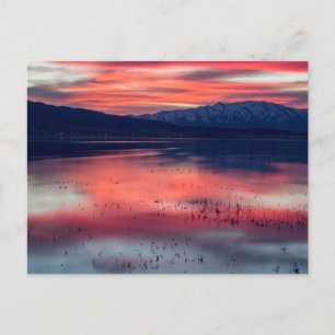Sunset at Utah Lake Postcard
