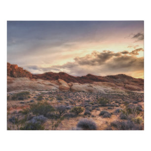 Sunset at Valley of Fire State Park Nevada, USA Faux Canvas Print