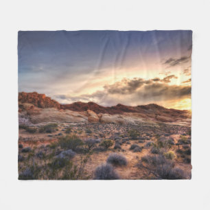 Sunset at Valley of Fire State Park Nevada, USA Fleece Blanket