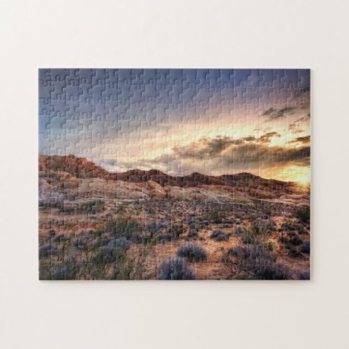 Sunset at Valley of Fire State Park  Nevada USA Jigsaw Puzzle