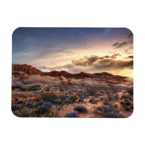 Sunset at Valley of Fire State Park  Nevada USA Magnet