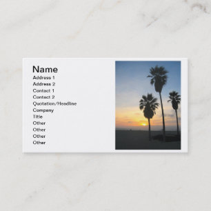 Sunset at Venice Beach California Business Card
