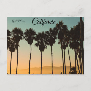 Sunset at Venice Beach Los Angeles California Postcard