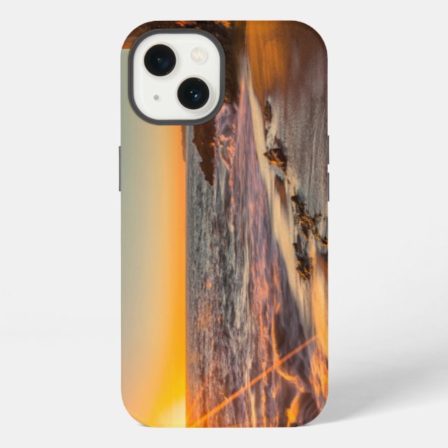 Sunset at Victoria Beach 2 Iphone Case (Back)