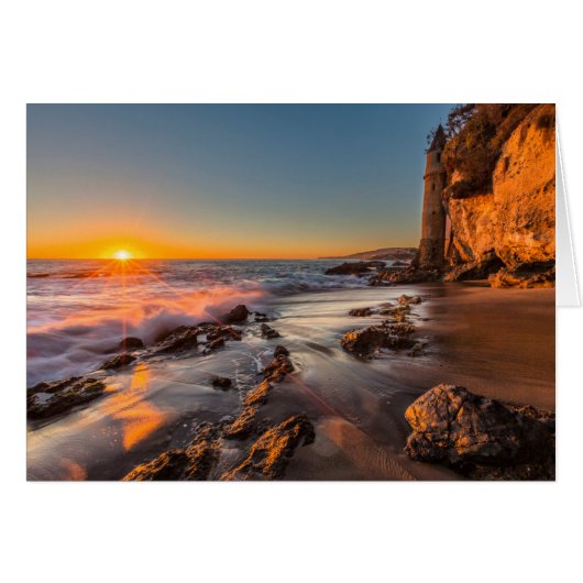 Sunset at Victoria Beach Cards (Front Horizontal)