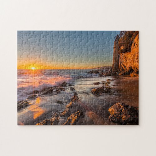 Sunset at Victoria Beach Jigsaw Puzzle