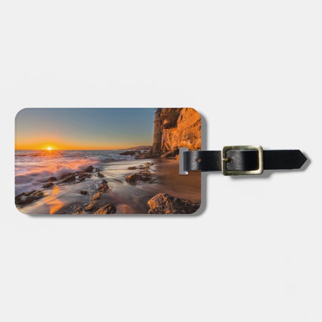 Sunset at Victoria Beach Luggage Tag (Front Horizontal)