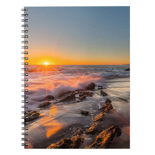 Sunset at Victoria Beach Notebook (Front)