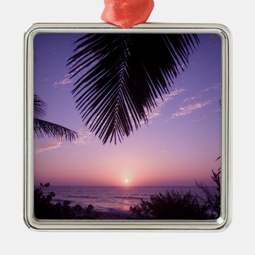 Sunset at West End Cayman Brac Cayman Islands Metal Ornament