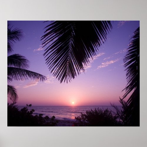 Sunset at West End Cayman Brac Cayman Islands Poster