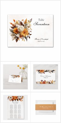 Sunset Autumn Floral Wedding