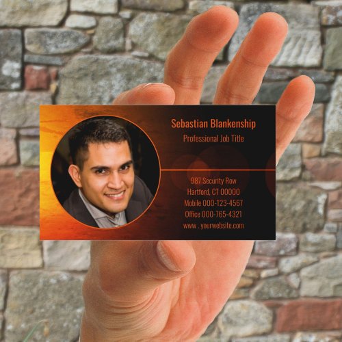 Sunset Background Professional Photo Template Business Card
