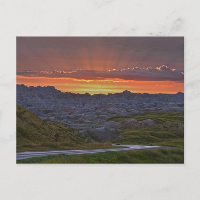 Sunset, Badlands National Park Postcard (Front)