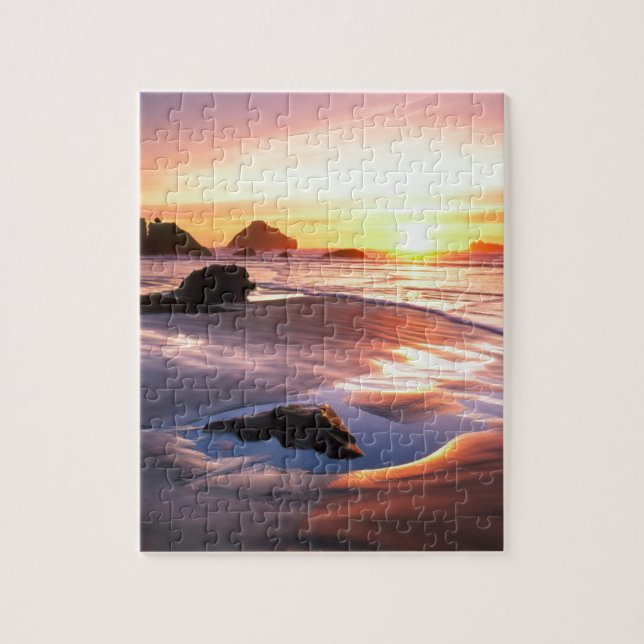 Sunset Bandon Oregon Jigsaw Puzzle (Vertical)