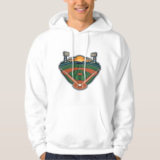 Sunset Baseball Field Stadium Lights Hoodie